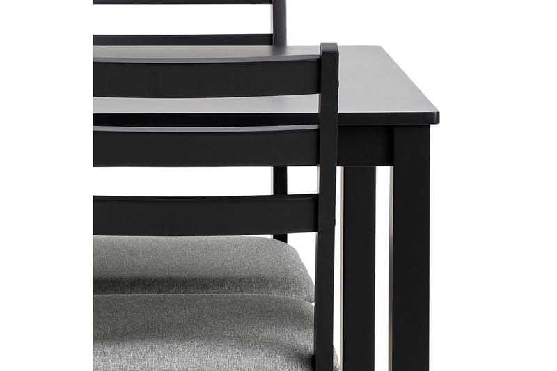 Lumino Spisegruppe 110 Cm + 4 Spisestuestole - Sort - Møbler - Borde - Spisebordssæt