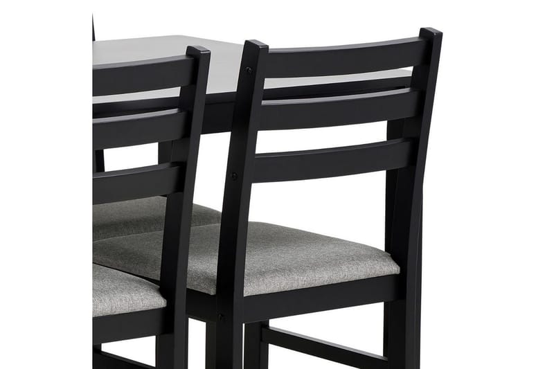 Lumino Spisegruppe 110 Cm + 4 Spisestuestole - Sort - Møbler - Borde - Spisebordssæt