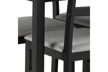 Lumino Spisegruppe 110 Cm + 4 Spisestuestole - Sort - Møbler - Borde - Spisebordssæt