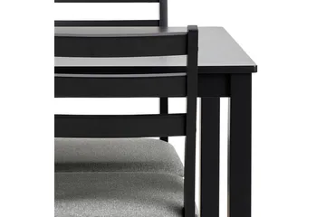 Lumino Spisegruppe 110 Cm + 4 Spisestuestole - Sort - Møbler - Borde - Spisebordssæt