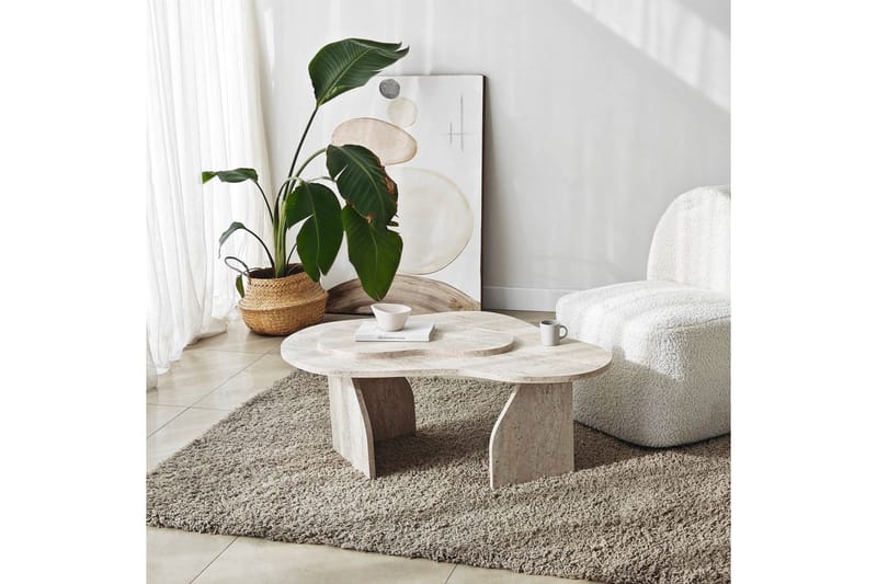 Lunor Sofabord 105 cm - Beige - Møbler - Borde - Sofabord
