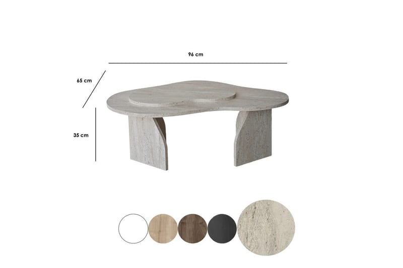 Lunor Sofabord 105 cm - Beige - Møbler - Borde - Sofabord