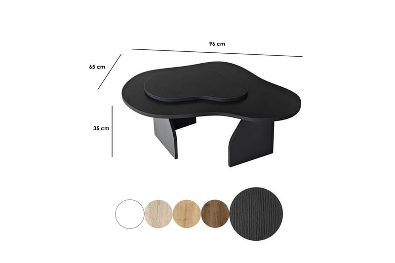 Lunor Sofabord 105 cm - Sort - Møbler - Borde - Sofabord
