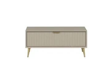 Luxe 90 cm Rektangulært Sofabord med Skuffer i Træ - Beige - Møbler - Borde - Sofabord
