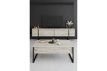 Luxe Sofabord 90 cm - Beige/Sort - Møbler - Borde - Sofabord