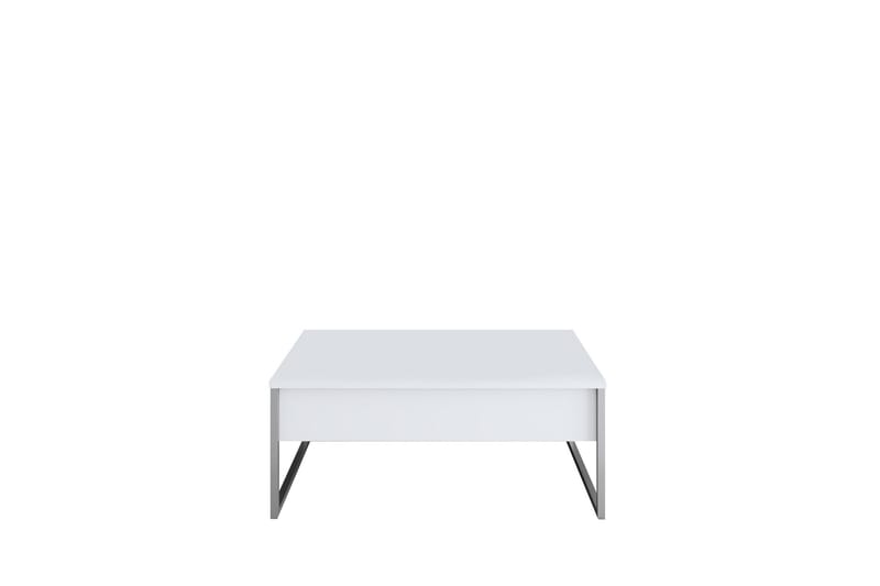 Luxe Sofabord 90 cm - Hvid/Sølv - Møbler - Borde - Sofabord