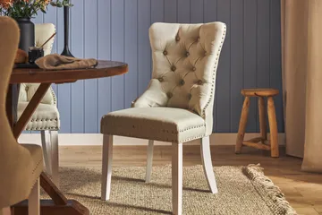 Lyon Spisebordssæt 120 cm Rund inkl 4 Bergviken Stole - Brun - Møbler - Borde - Spisebordssæt