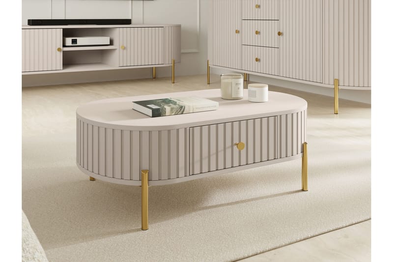 Maggio Sofabord 100x55 cm - Hvid - Møbler - Borde - Sofabord