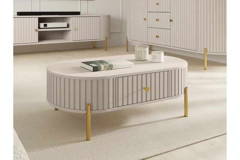 Maggio Sofabord 100x55 cm - Hvid - Møbler - Borde - Sofabord