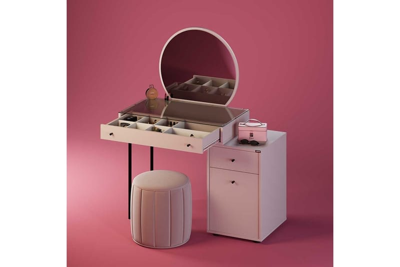 Make-up Bord Dralen Mink - Multifarvet - Møbler - Borde - Sminkebord & konsolbord