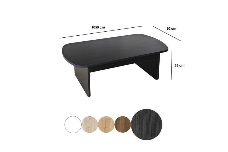 Malo Sofabord 105 cm - Sort - Møbler - Borde - Sofabord