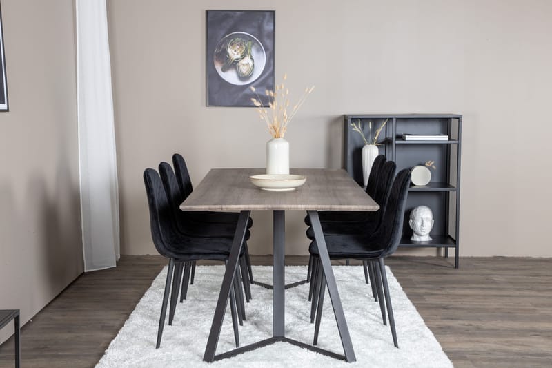 Malvina Spisegruppe 180 cm + 6 stk Ypas Spisestole