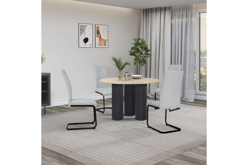 Mandan Spisebord Rundt 110 cm - Brun - Møbler - Borde - Spisebord og køkkenbord