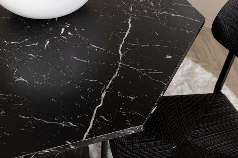 Marbs Spisebordssæt 110 cm Rund med 4 Polly Stole - Svart - Møbler - Borde - Spisebordssæt