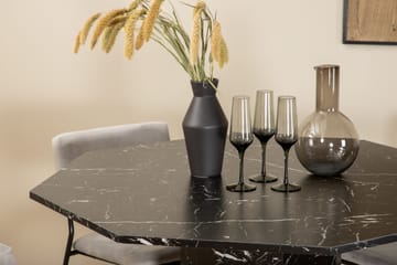Marbs Spisegruppe 110 cm Rund med 4 Kenth stole - Sort - Møbler - Borde - Spisebordssæt