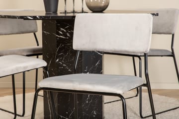 Marbs Spisegruppe 110 cm Rund med 4 Kenth stole - Sort - Møbler - Borde - Spisebordssæt