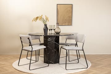 Marbs Spisegruppe 110 cm Rund med 4 Kenth stole - Sort - Møbler - Borde - Spisebordssæt