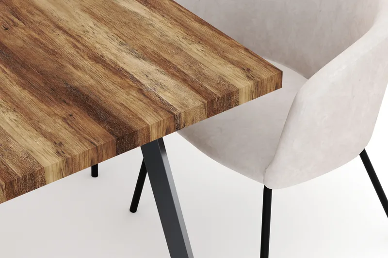 Marcelen Udtrækkeligt Spisebord med 4 Berit Stole - Brun - Møbler - Borde - Spisebordssæt