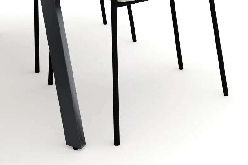 Marcelen Udtrækkeligt Spisebord med 4 Gemmiano Stole - Brun - Møbler - Borde - Spisebordssæt