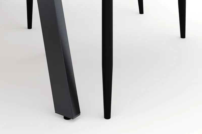 Marcelen Udtrækkeligt Spisebord med 4 Sawako Stole - Brun - Møbler - Borde - Spisebordssæt