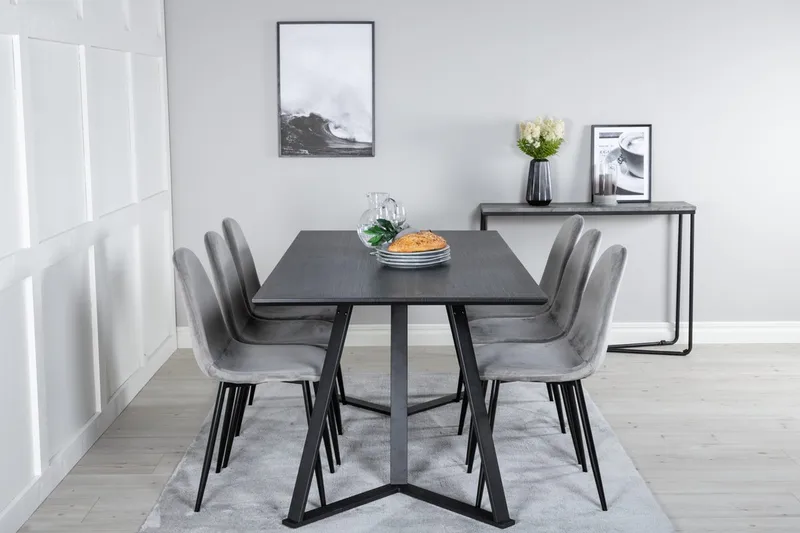 Marina spisebord 180 cm med 6 Polar køkkenstole