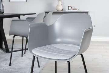 Marina Spisebordssæt 180 cm rektangulært med 6 Comfort stole - Sort - Møbler - Borde - Spisebordssæt