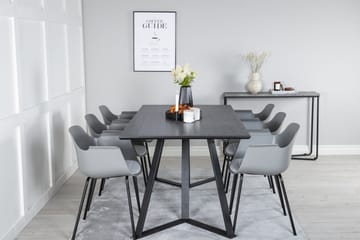 Marina Spisebordssæt 180 cm rektangulært med 6 Comfort stole - Sort - Møbler - Borde - Spisebordssæt