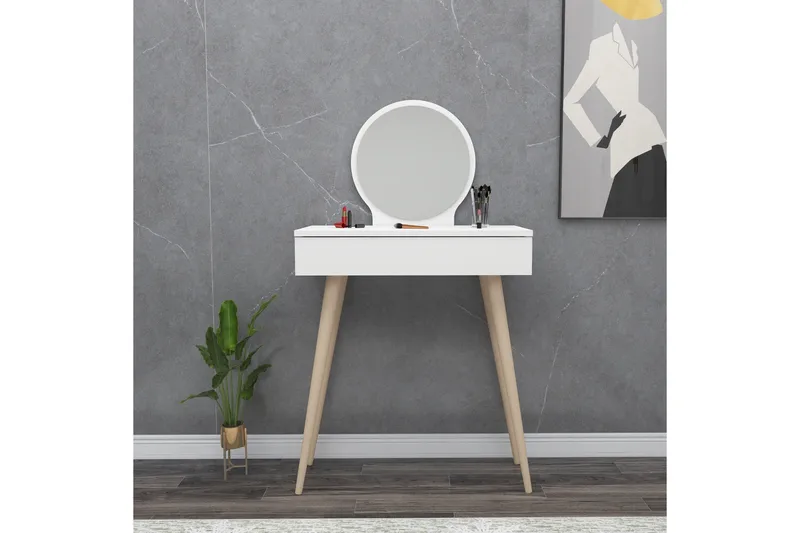 Markas Sminkebord 72 cm - Hvid - Møbler - Borde - Sminkebord & konsolbord