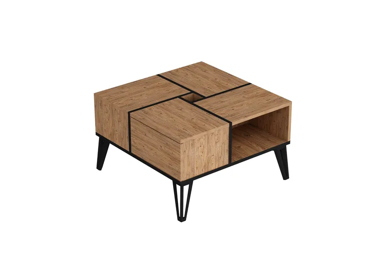 Masaaki Sofabord 72 cm, Brun/Sort