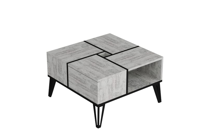 Masaaki Sofabord 72 cm - Hvid/Sort - Møbler - Borde - Sofabord