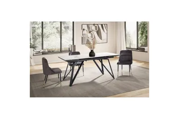 Matbord Wohnling Vit, Svart - Møbler - Borde - Spisebord og køkkenbord