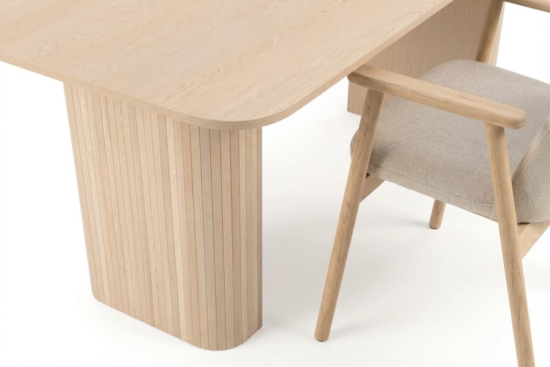 Matgrupp Bark Ljus Ek|Beige - Møbler - Borde - Spisebordssæt