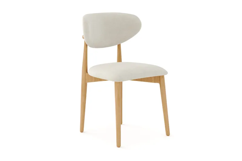 Matgrupp Bark Richeto med Molly stolar Ek/beige - Møbler - Borde - Spisebordssæt