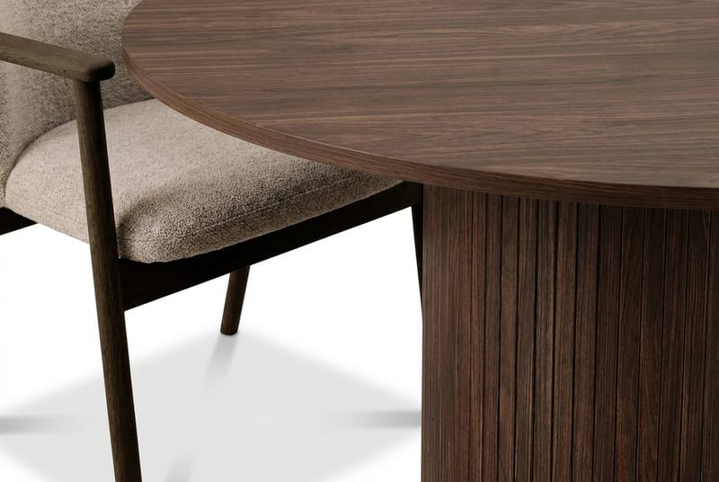 Matgrupp Bark Valnöt|Greige - Møbler - Borde - Spisebordssæt