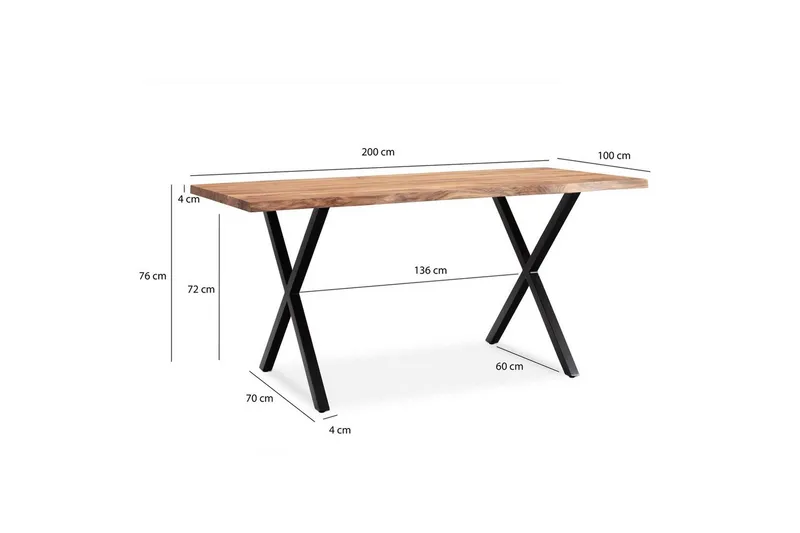 Matgrupper Wohnling 200x100 cm - Møbler - Borde - Spisebord og køkkenbord