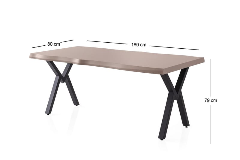 Matlerd Spisebord 180 cm Rektangulært - Brun - Møbler - Borde - Spisebord og køkkenbord