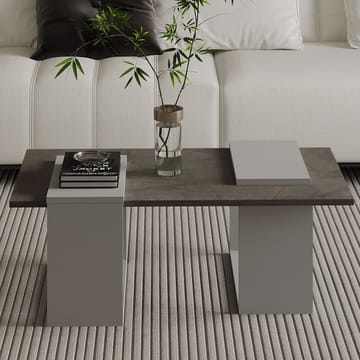 Matris Sofabord 90x37x46,6 cm - Gordion Marble og grå - Møbler - Borde - Sofabord