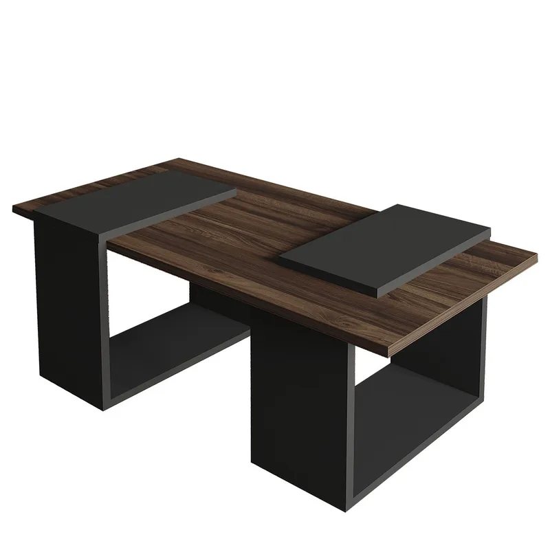 Matris Sofabord 90x37x46,6 cm - Valnød og antracit - Møbler - Borde - Sofabord