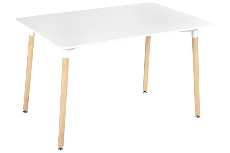 Medvina Spisebord 80x120 cm, Hvid/Lysebrun