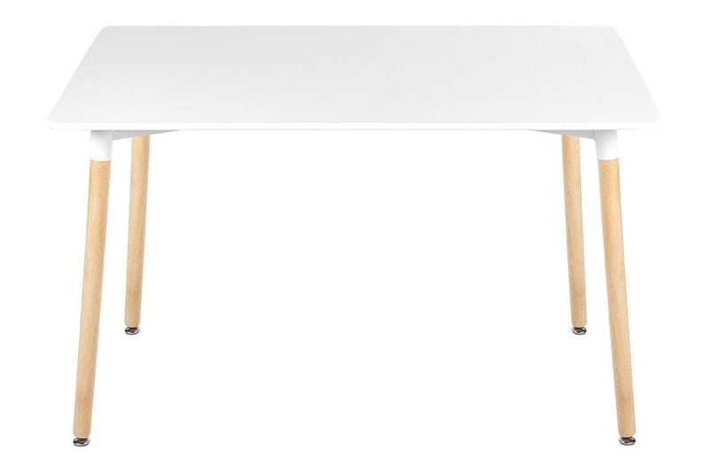 Medvina Spisebord 80x120 cm - Hvid/Lysebrun - Møbler - Borde - Spisebord og køkkenbord