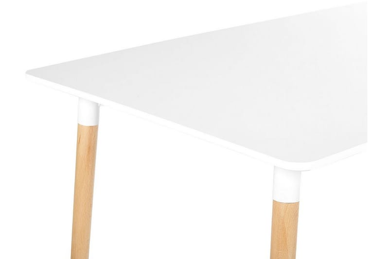 Medvina Spisebord 80x120 cm - Hvid/Lysebrun - Møbler - Borde - Spisebord og køkkenbord