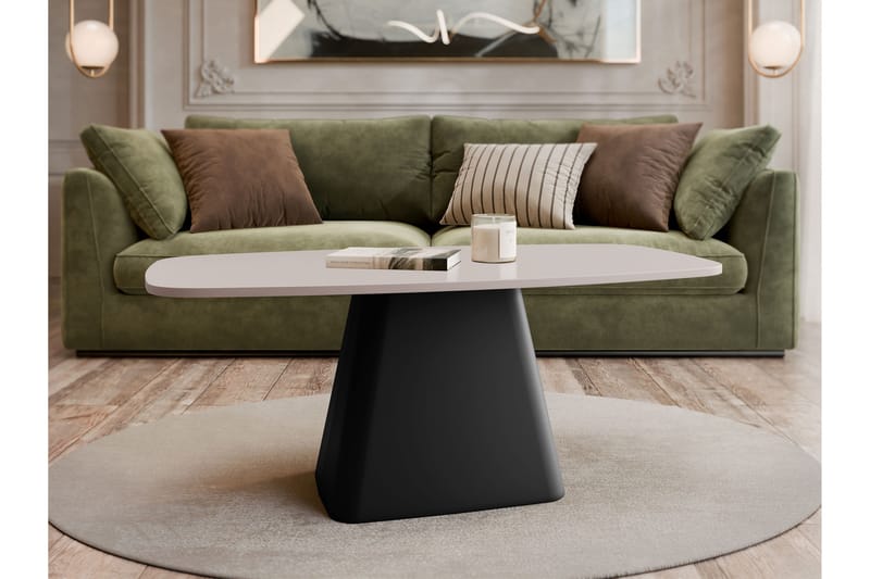 Meylor Sofabord 120 cm - Beige/Sort - Møbler - Borde - Sofabord