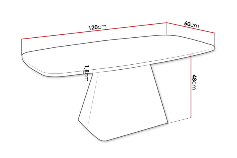 Meylor Sofabord 120 cm - Brun/Sort - Møbler - Borde - Sofabord