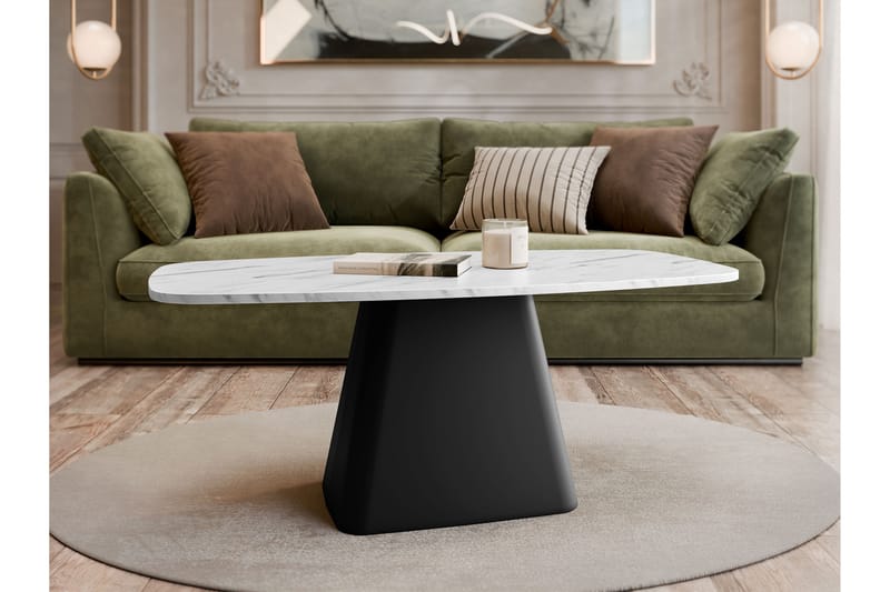 Meylor Sofabord 120 cm - Hvid/Sort - Møbler - Borde - Sofabord