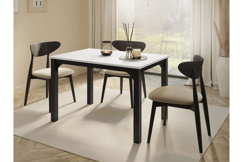 Millport Spisebord 158 cm - Sort Og Hvid - Møbler - Borde - Spisebord og køkkenbord