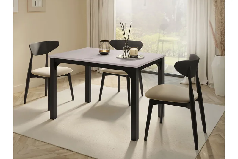 Millport Spisebord 158 cm - Sort/Beige - Møbler - Borde - Spisebord og køkkenbord