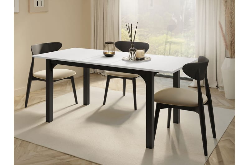 Millport Spisebord 178 cm - Sort Og Hvid - Møbler - Borde - Spisebord og køkkenbord