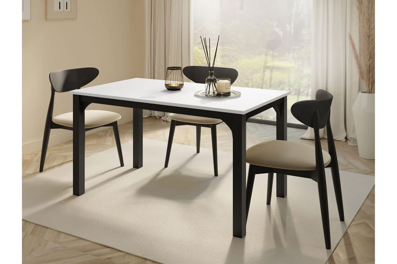 Millport Spisebord 178 cm - Sort Og Hvid - Møbler - Borde - Spisebord og køkkenbord