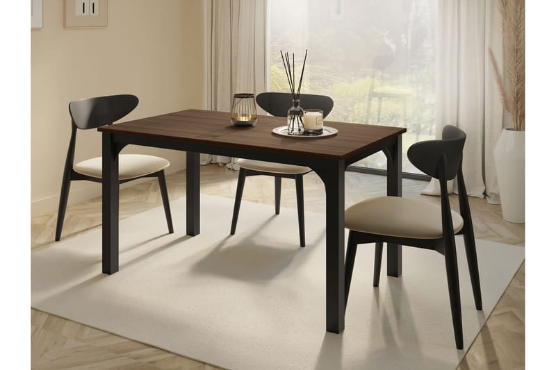 Millport Spisebord 178 cm - Sort/Brun - Møbler - Borde - Spisebord og køkkenbord