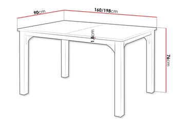 Millport Spisebord 198 cm - Brun - Møbler - Borde - Spisebord og køkkenbord